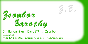 zsombor barothy business card